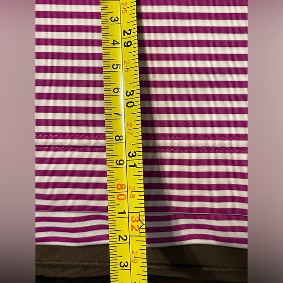 Footjoy Performance Purple Striped Short Sleeve Golf Polo Dennis Pines GC XL - Picture 6 of 7